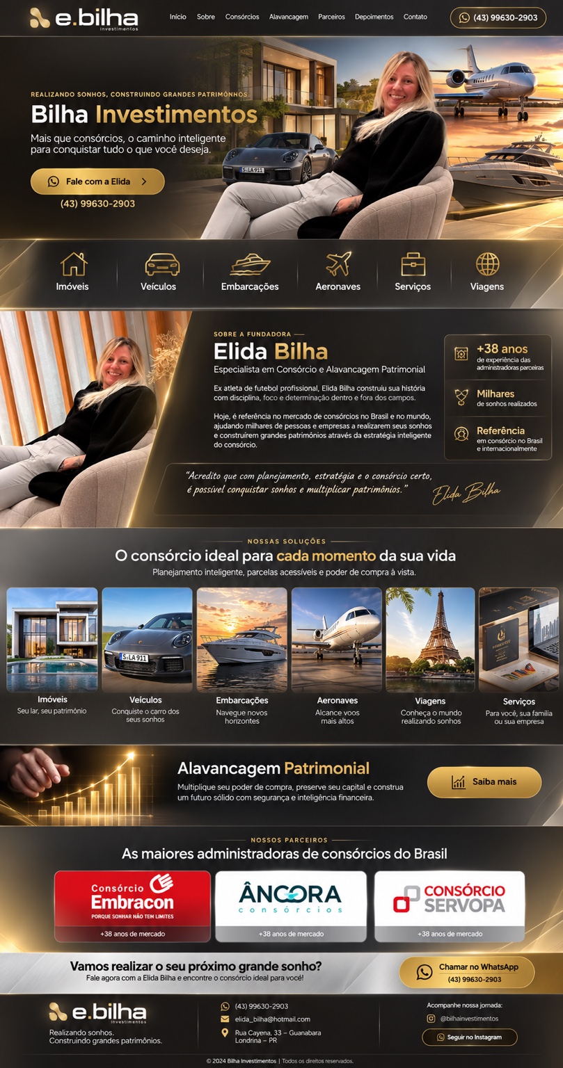 Bilha Investimentos — Consórcios e Alavancagem Patrimonial